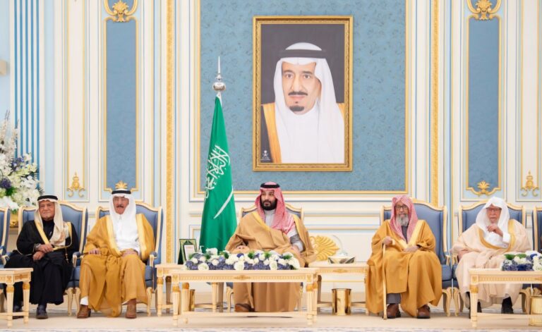 سمو ولي العهد يستقبل المهنئين بشهر رمضان المبارك